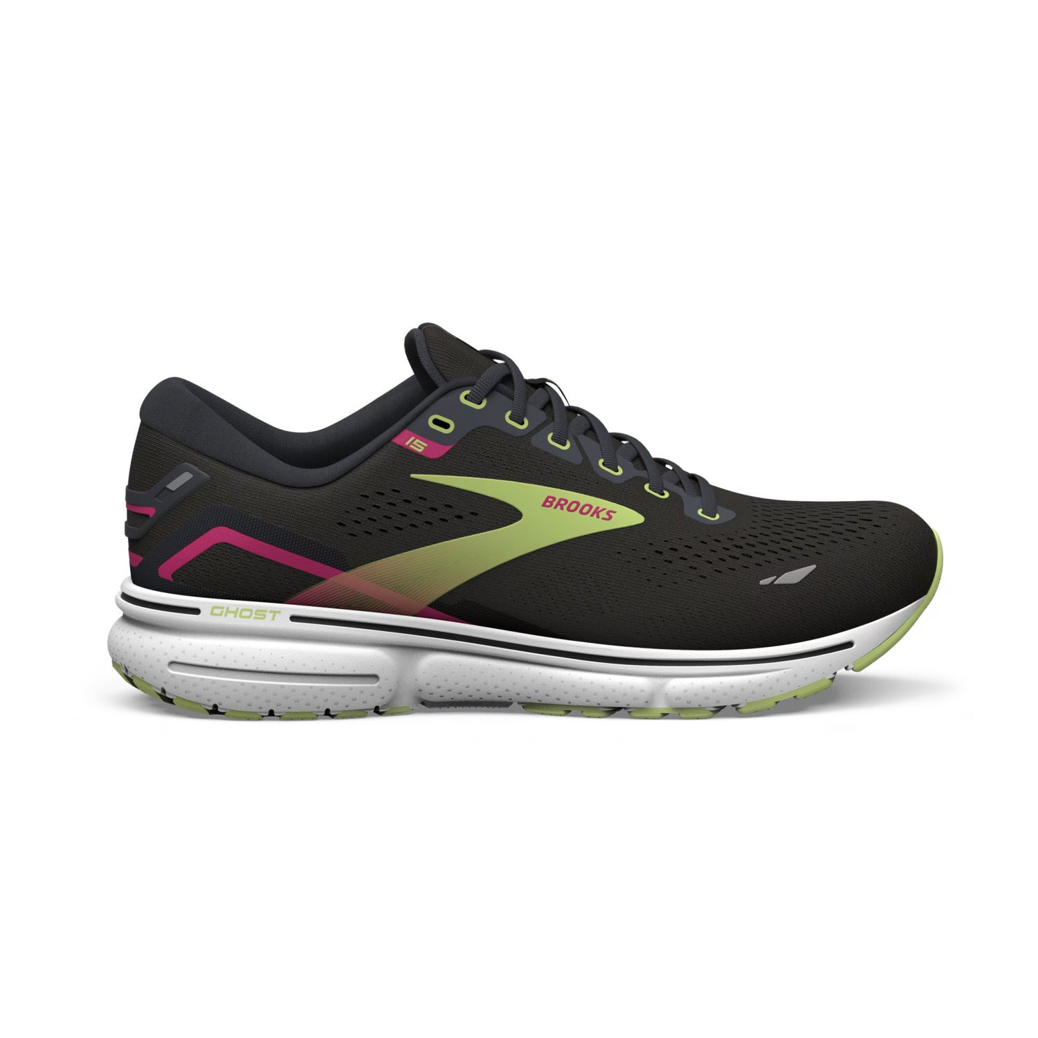 Brooks Scarpe da Running Ghost 15 Donna Black Ebony Sharp Green