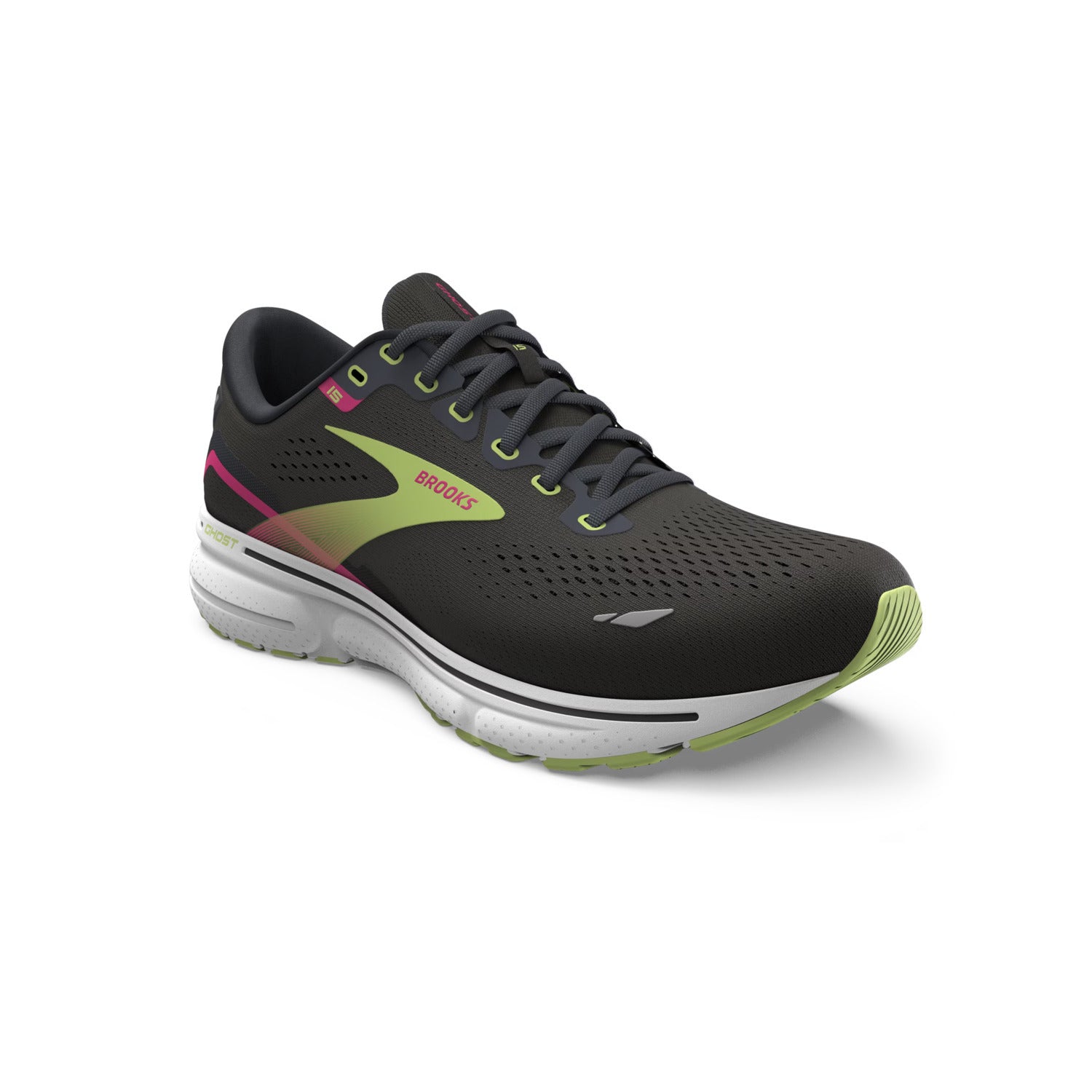 Brooks Scarpe da Running Ghost 15 Donna Black Ebony Sharp Green