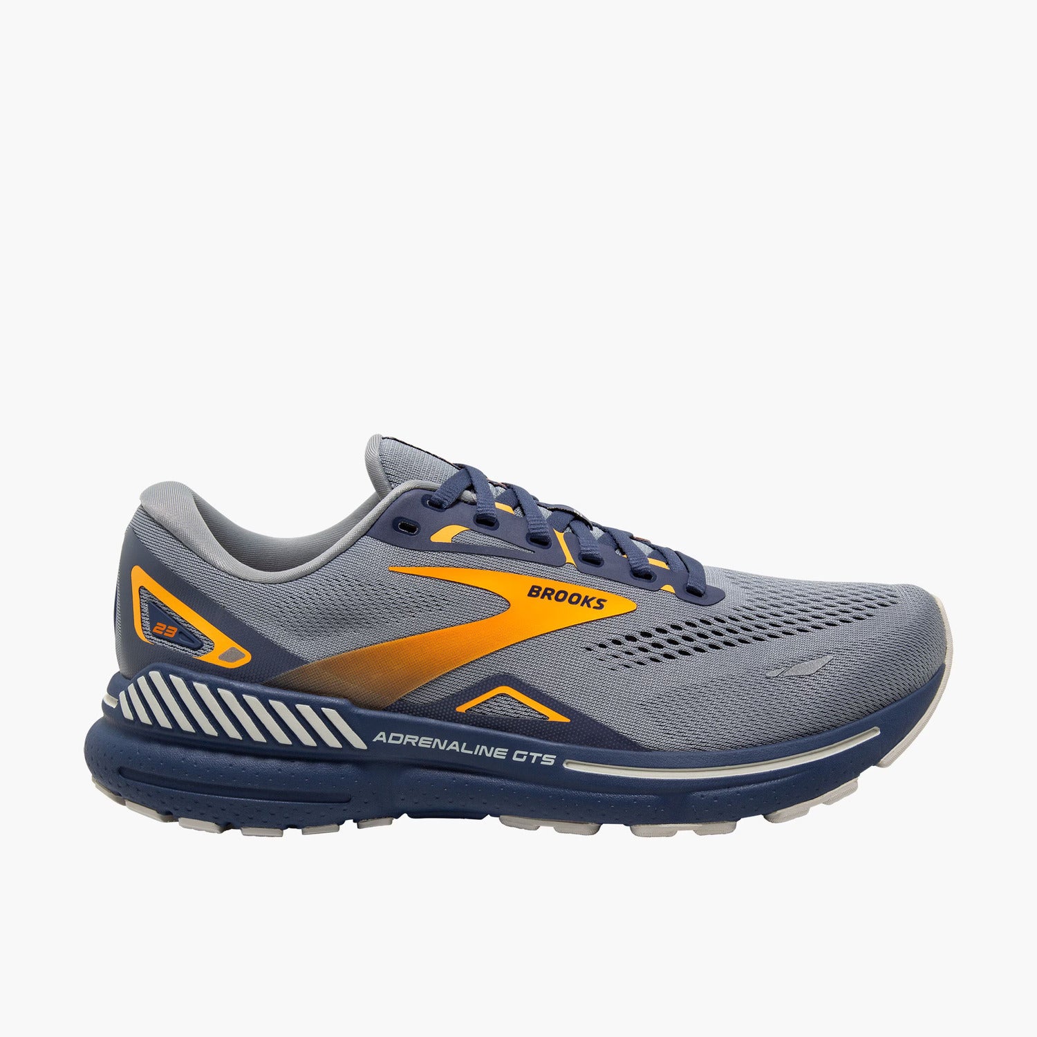 Brooks Scarpa da Running Adrenaline Gts 23 Uomo Grey Crown Blue Orange
