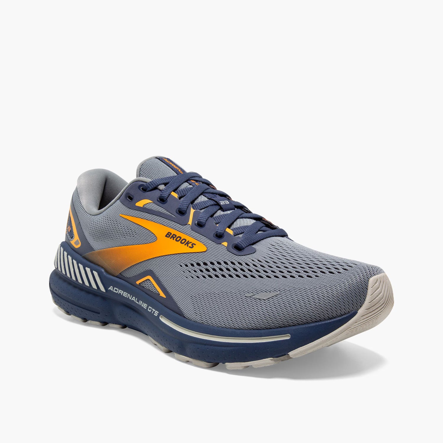 Brooks Scarpa da Running Adrenaline Gts 23 Uomo Grey Crown Blue Orange