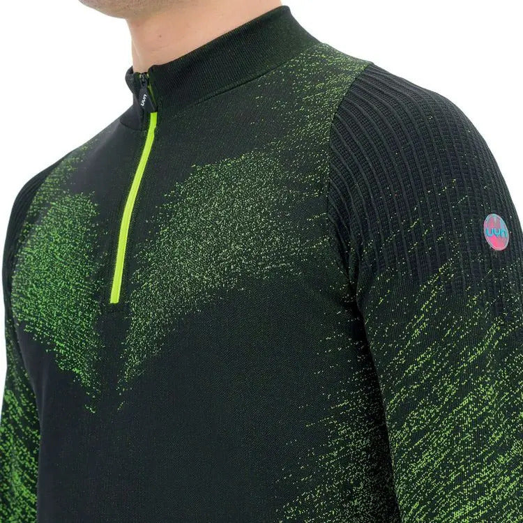 Uyn Exceleration Maglia A Maniche Lunghe Da Running Uomo A Mezza Zip