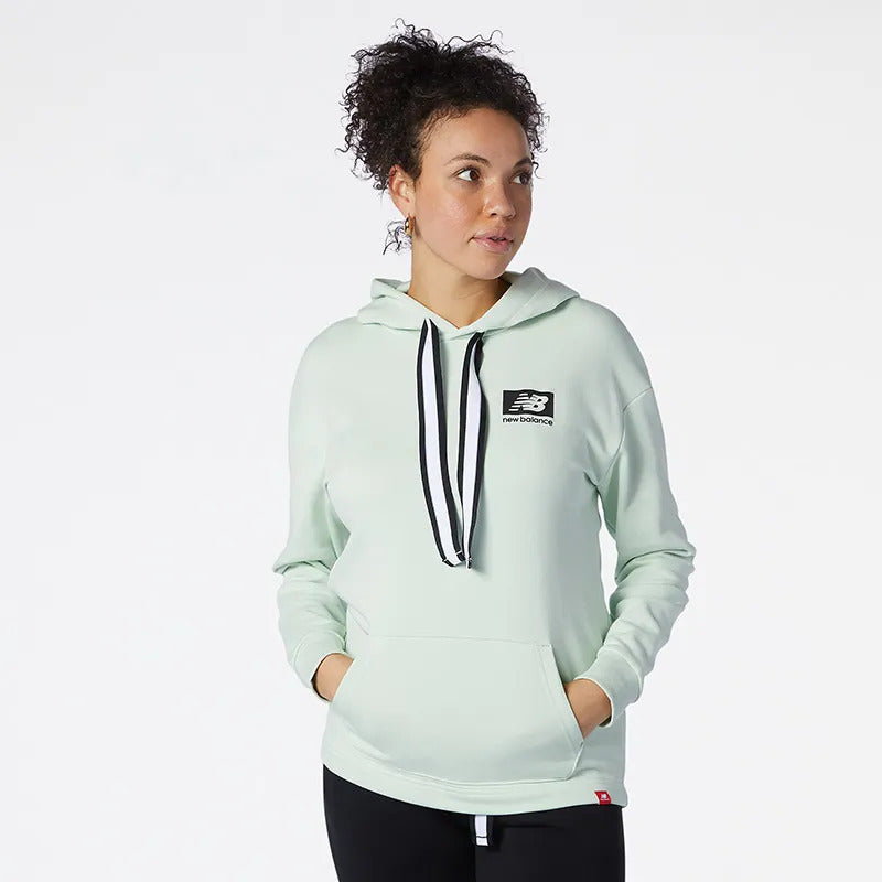 New Balance Felpa con Cappuccio Essentials ID Donna
