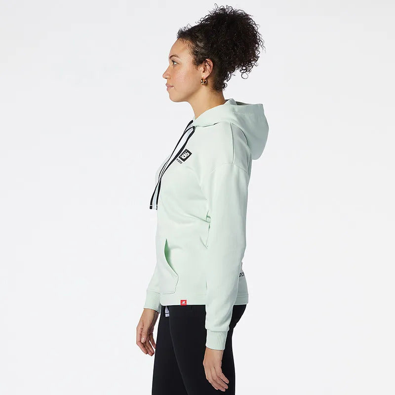 New Balance Felpa con Cappuccio Essentials ID Donna