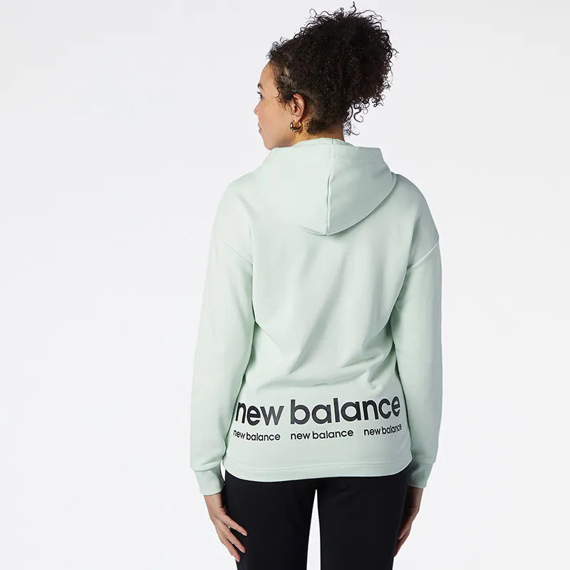 New Balance Felpa con Cappuccio Essentials ID Donna