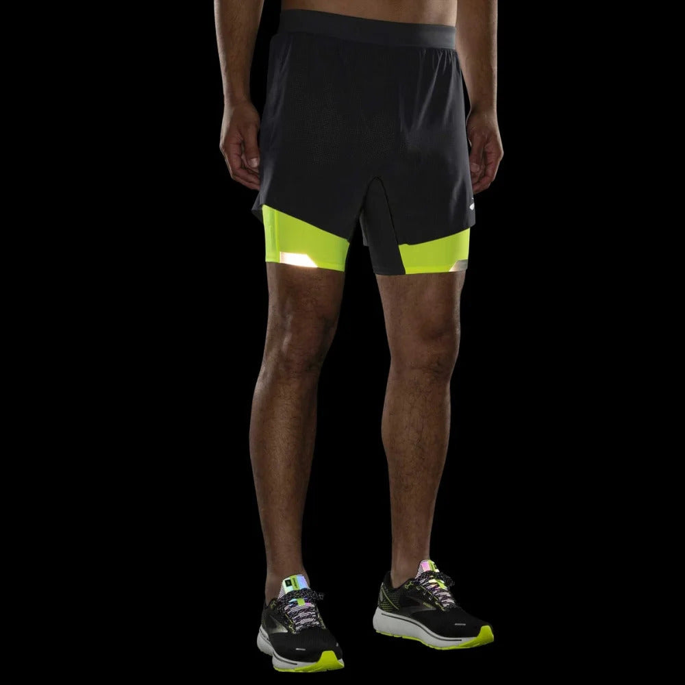 Brooks Pantaloni Corti Run Visible 5" 2-in-1 Short Uomo