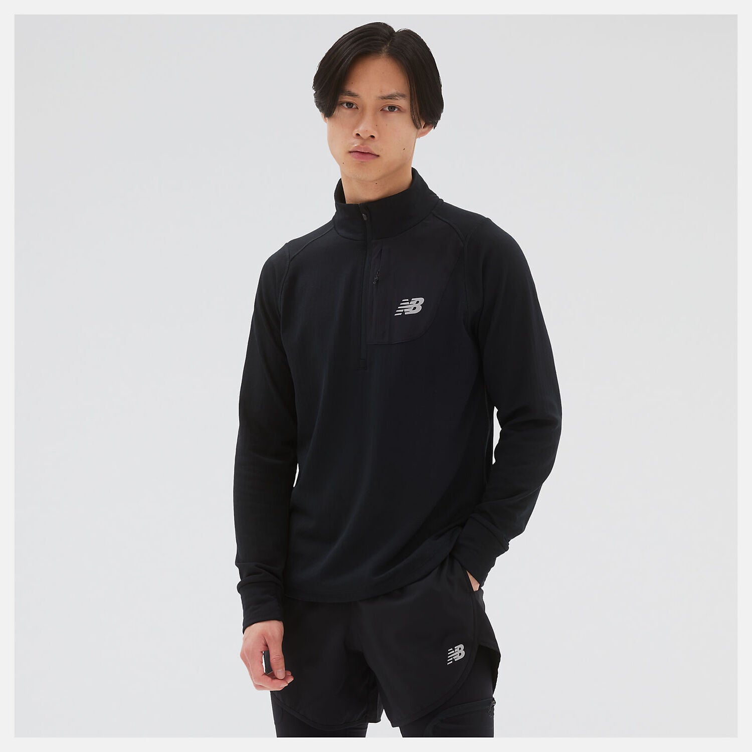 New Balance Felpa Mezza Zip Heat Grid Uomo