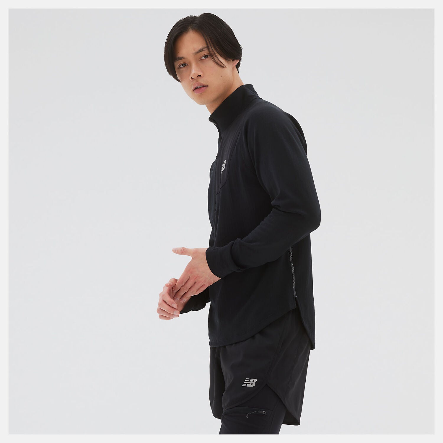 New Balance Felpa Mezza Zip Heat Grid Uomo