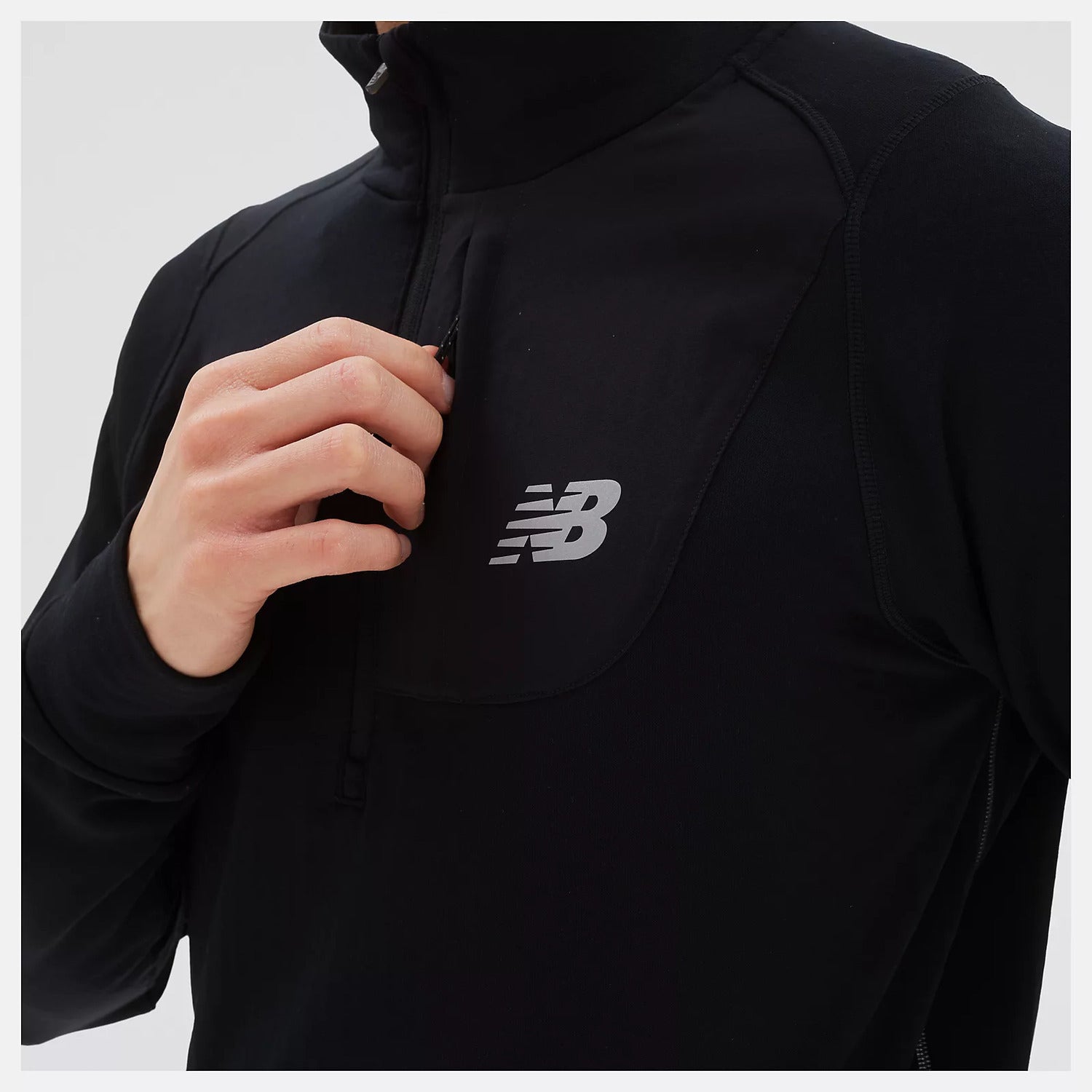 New Balance Felpa Mezza Zip Heat Grid Uomo
