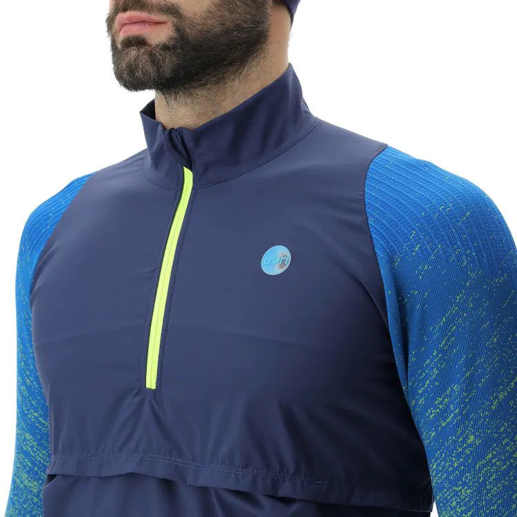 Uyn Running Exceleration Wind Maglia a Manica Lunghe Da Uomo Mezza Zip