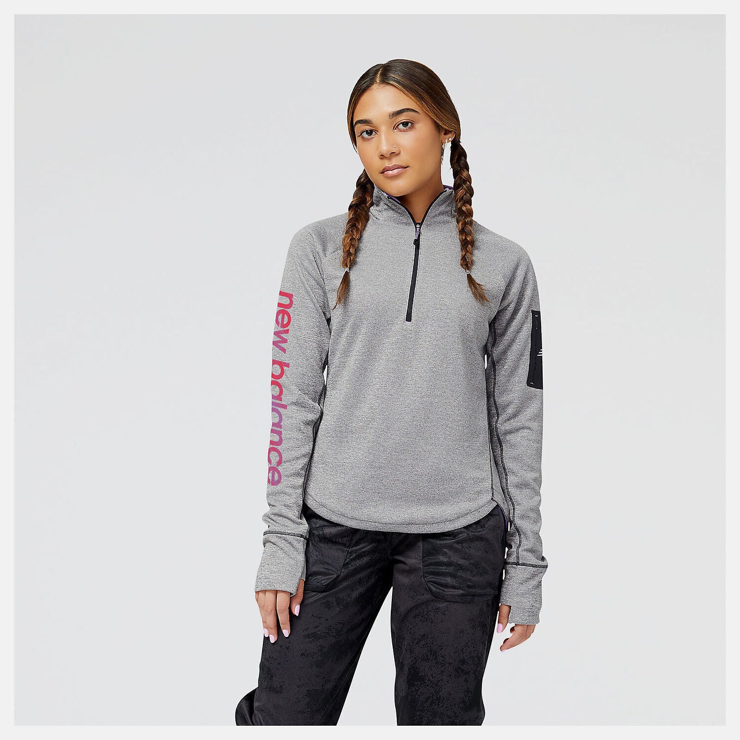 New Balance Felpa Impact Run AT Half Zip Pullover Donna