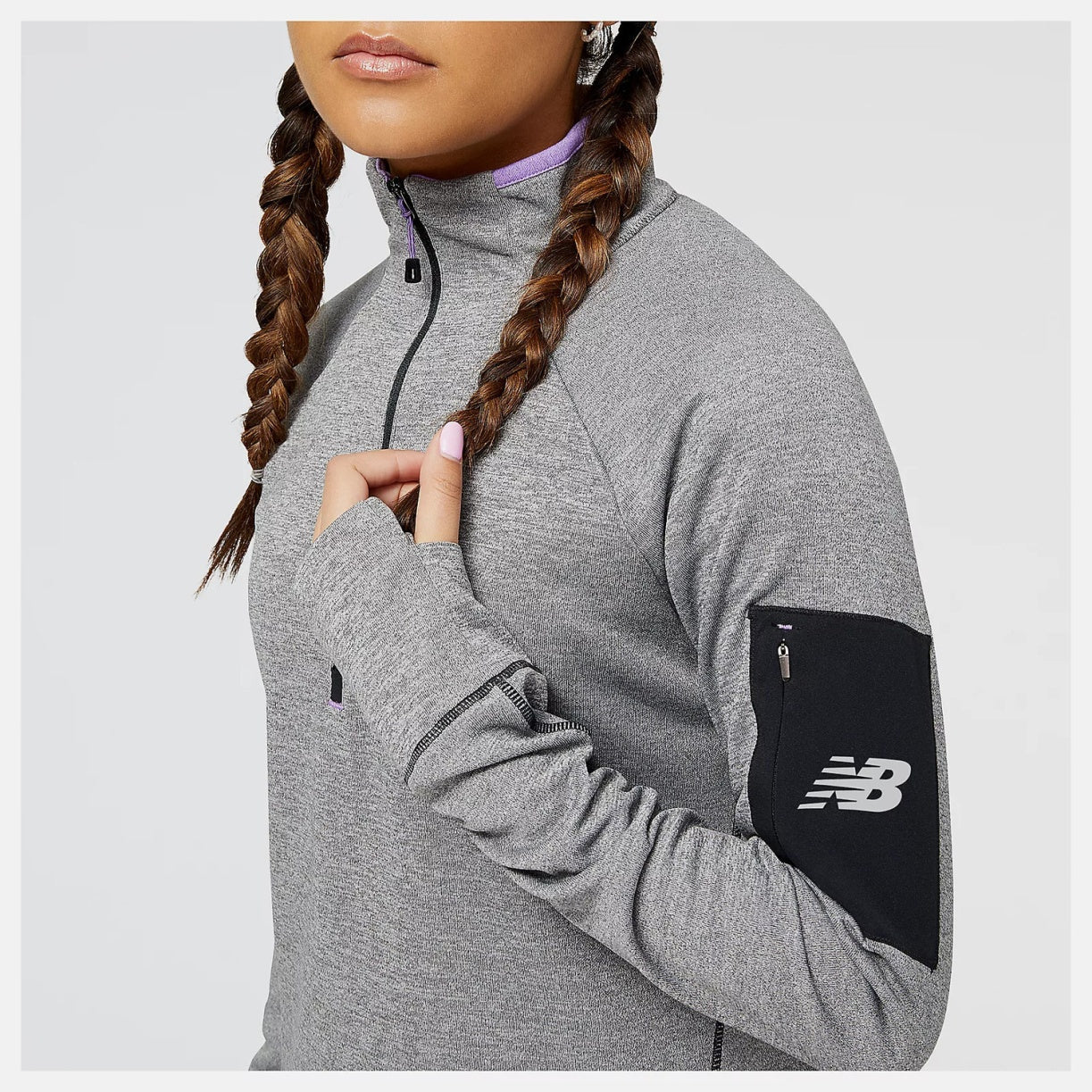 New Balance Felpa Impact Run AT Half Zip Pullover Donna