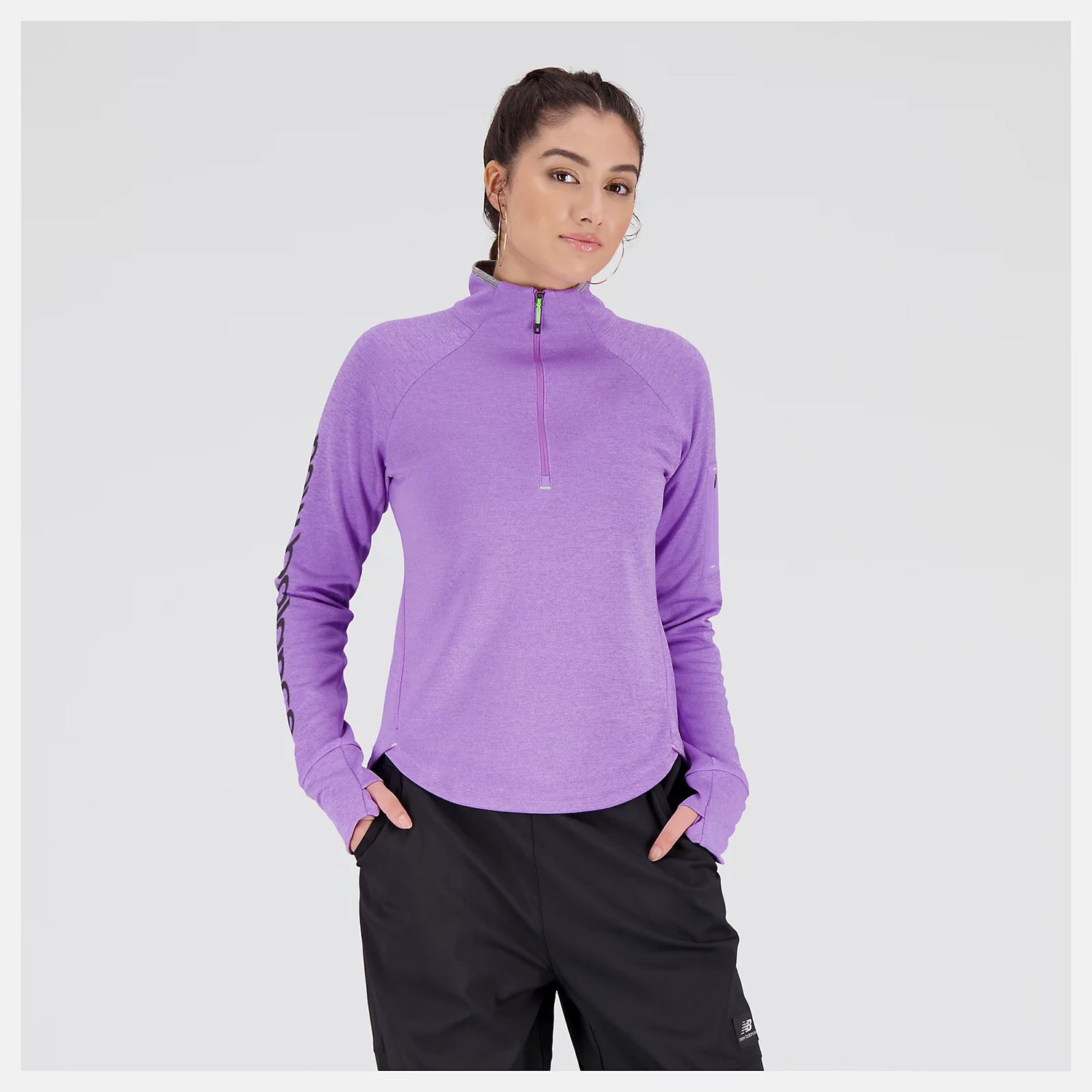 New Balance Felpa Impact Run AT Half Zip Pullover Donna