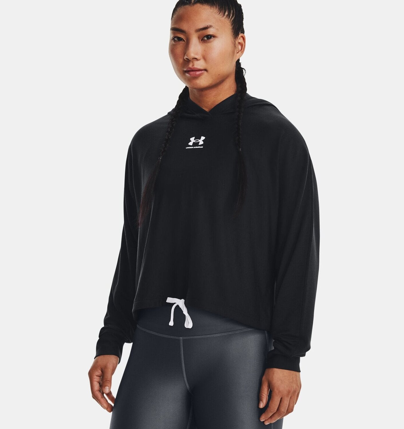 Under Armour Felpa con Cappuccio Rival Terry Oversized Donna