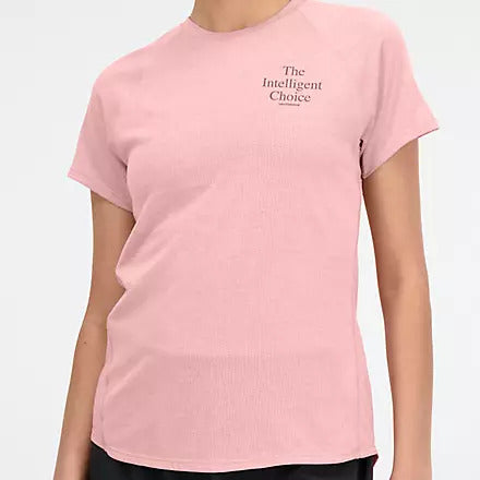 New Balance T-Shirt Printed Impact Run Short Sleeve Donna