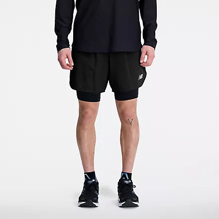 New Balance Pantaloni Corti Q Speed 6 Inch 2-in-1 Short Uomo