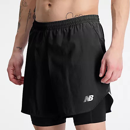 New Balance Pantaloni Corti Q Speed 6 Inch 2-in-1 Short Uomo