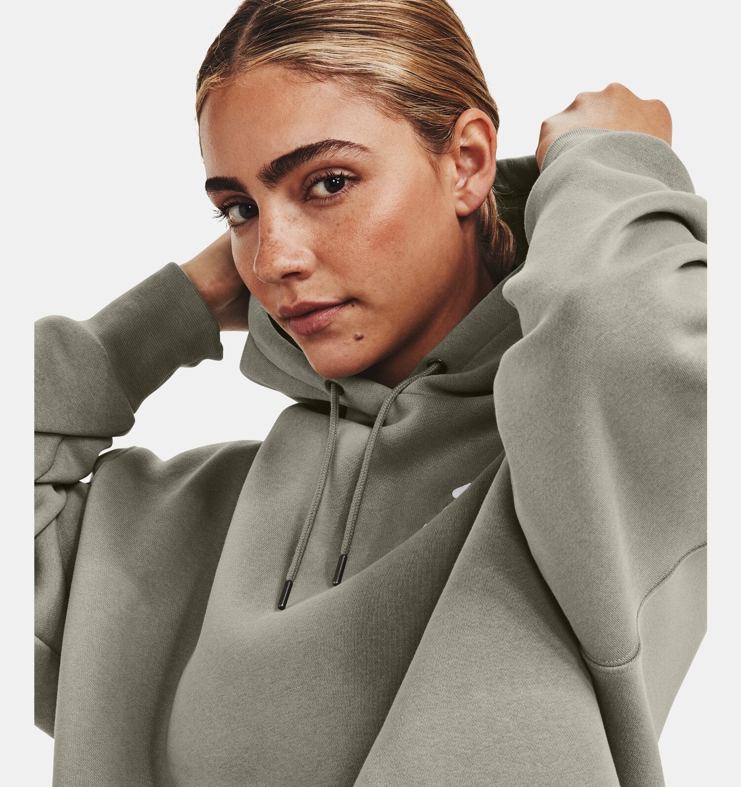 Under Armour Felpa Cappuccio Essential Fleece Oversized Donna