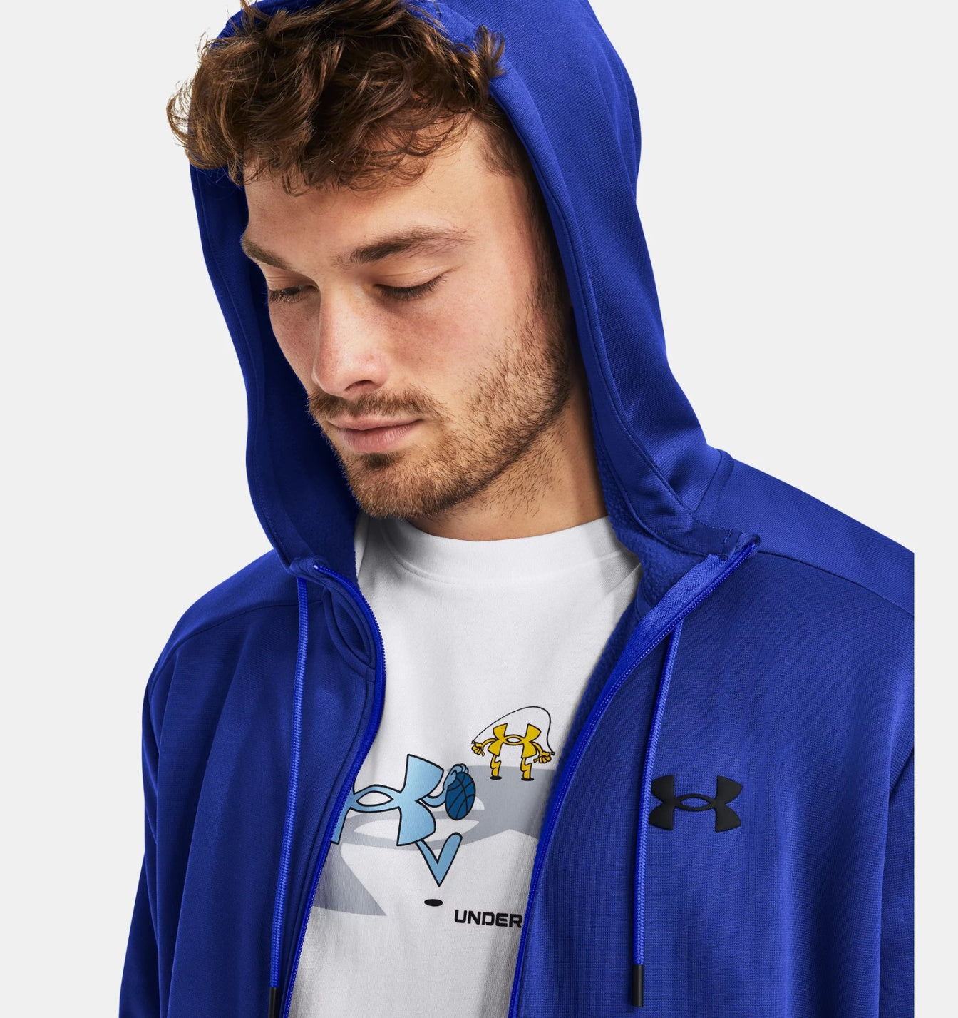 Under Armour Felpa Cappuccio Fleece Aperta Zip Uomo