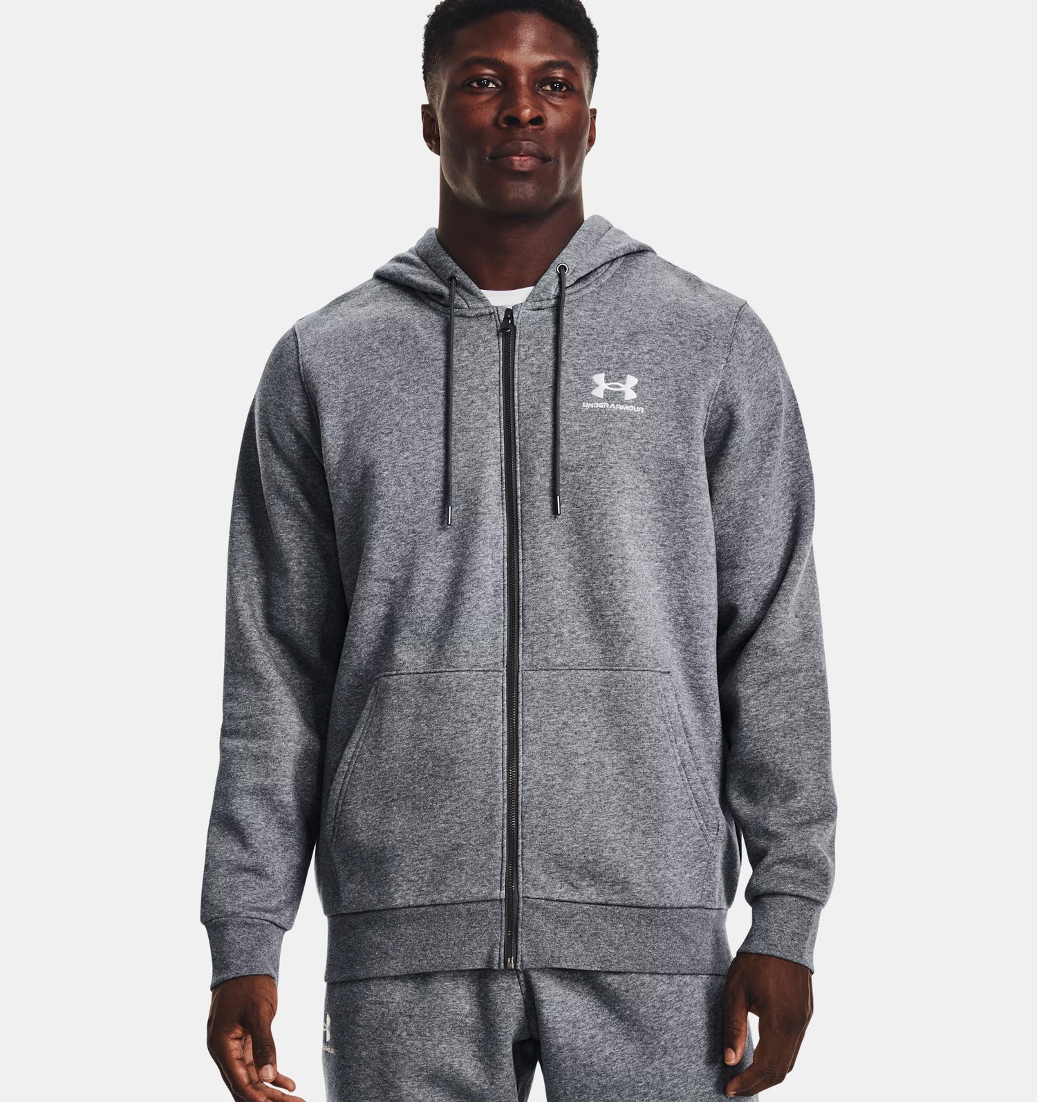 Under Armour Felpa Cappuccio Essential Fleece Aperta Zip Uomo