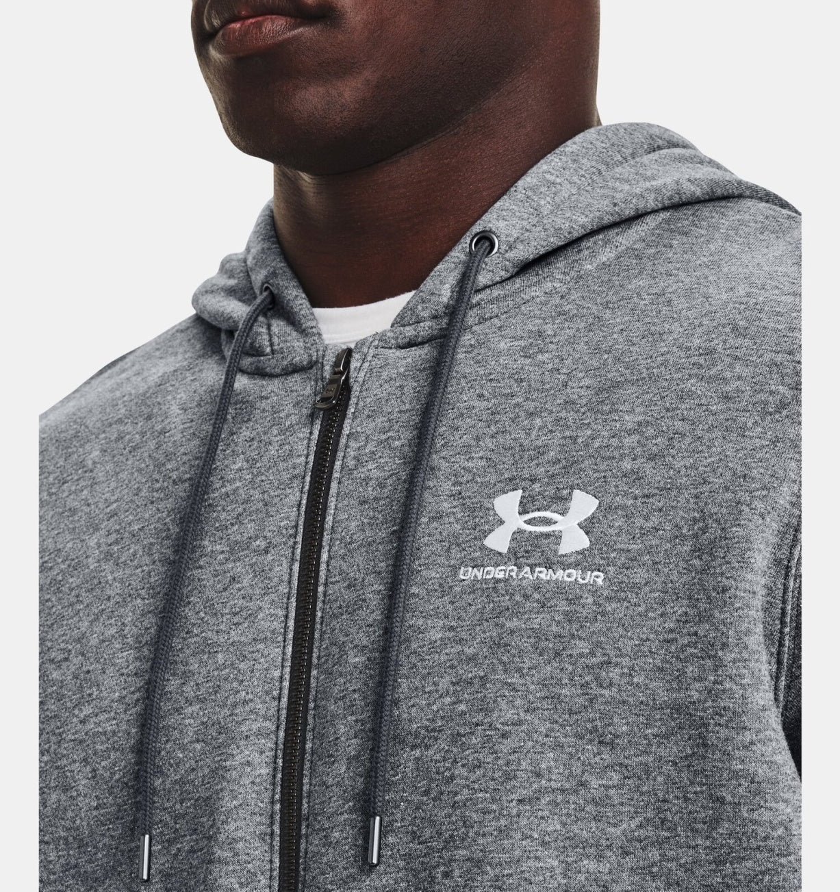 Under Armour Felpa Cappuccio Essential Fleece Aperta Zip Uomo