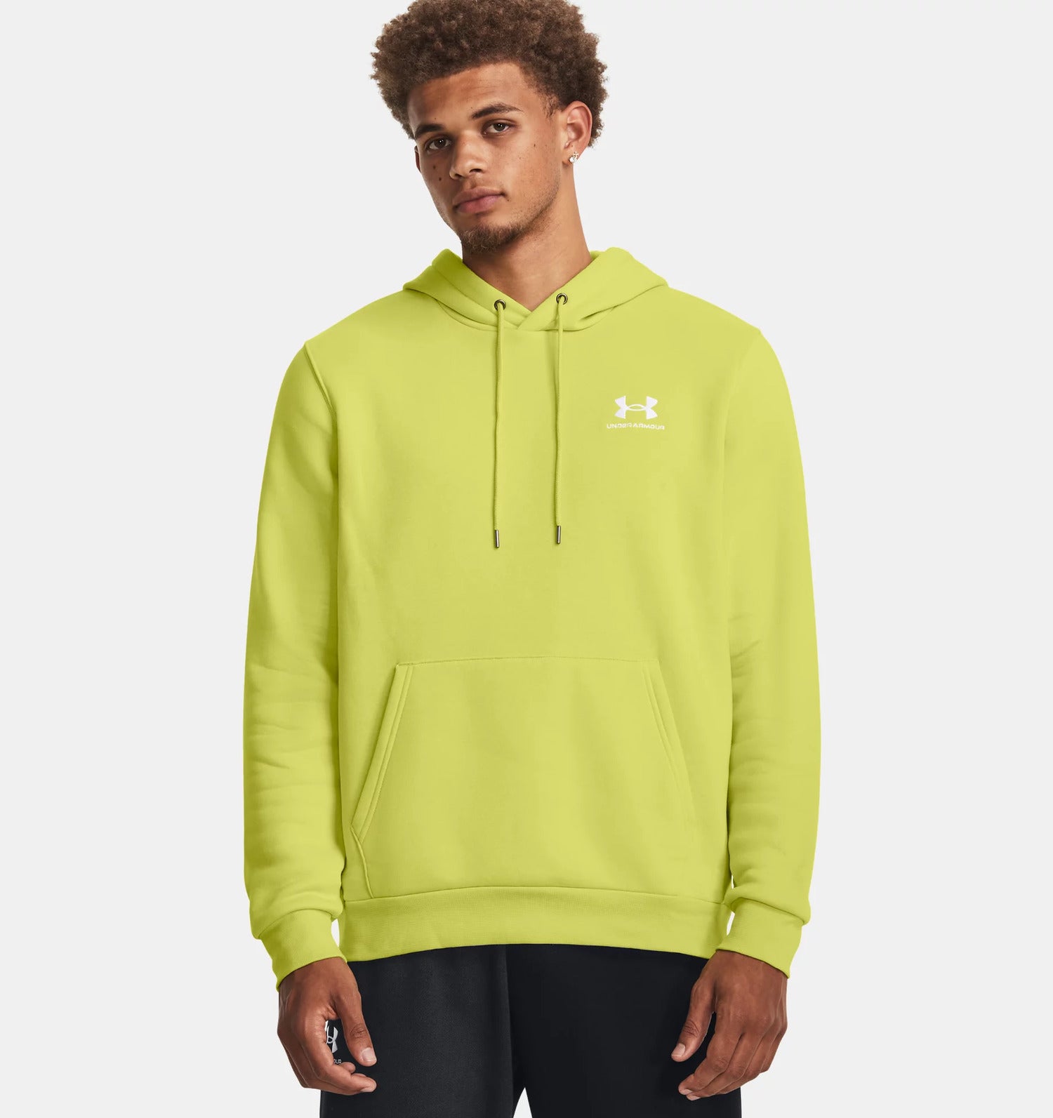 Under Armour Felpa con Cappuccio Essential Fleece Uomo