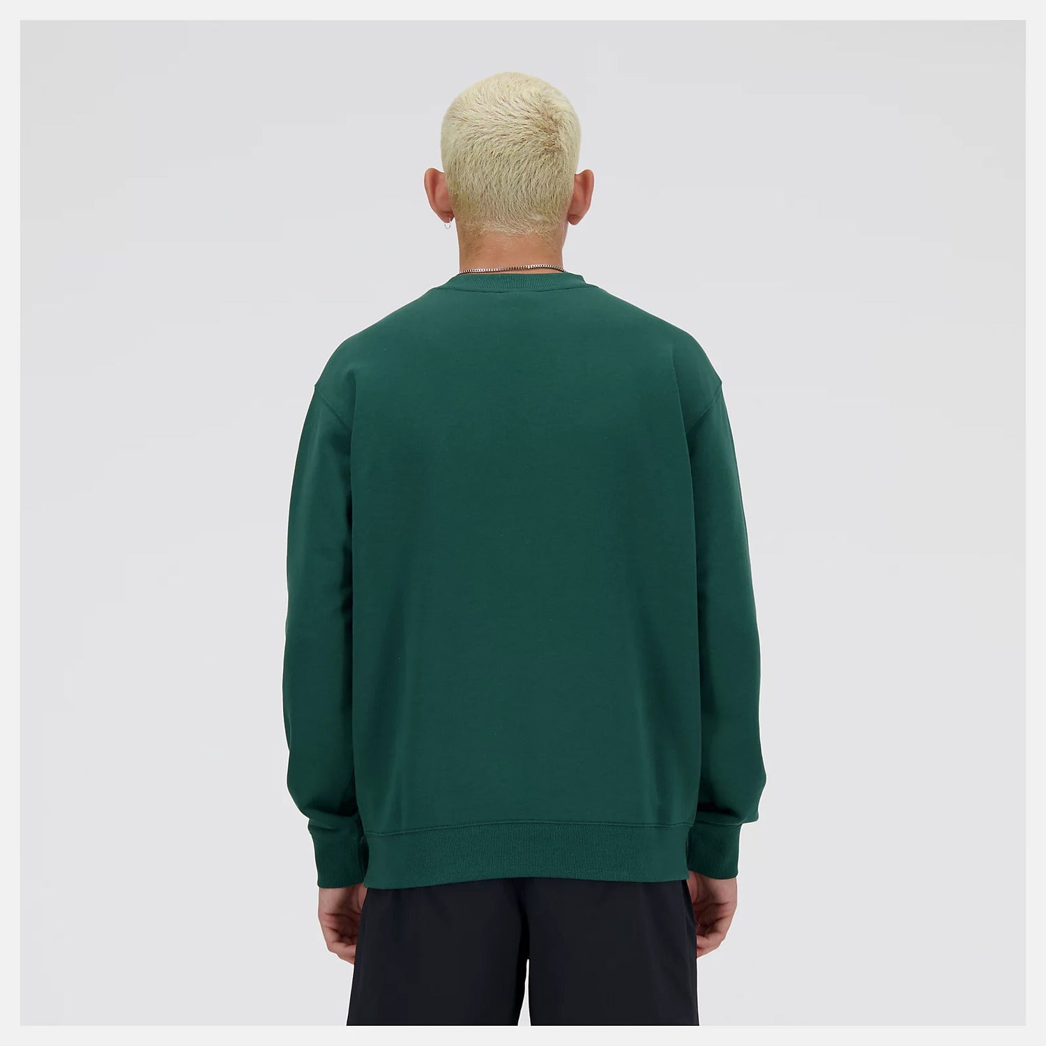 New Balance Felpa Girocollo Sport Essentials French Terry Crew Uomo Green