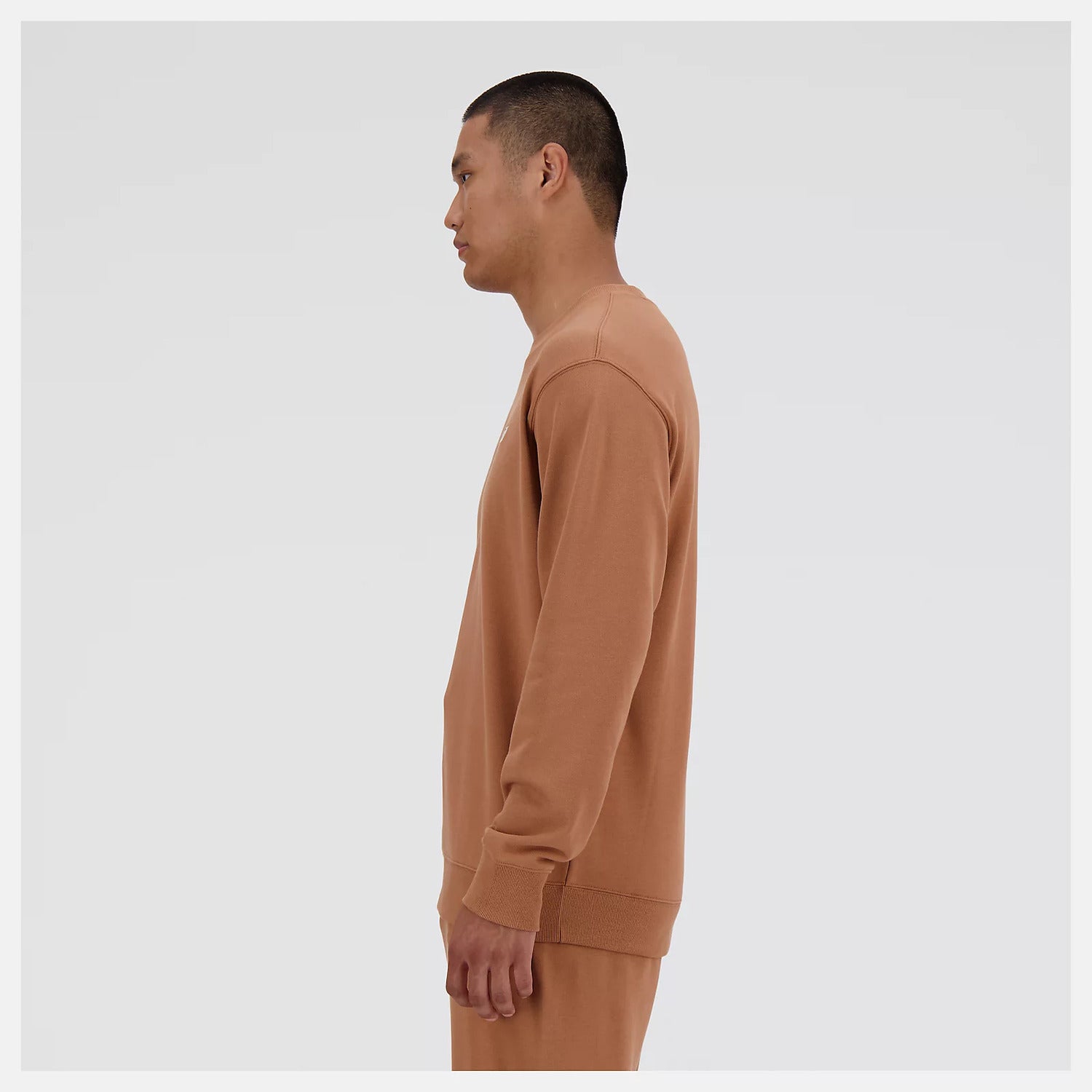 New Balance Felpa Girocollo Sport Essentials French Terry Crew Uomo Walnut