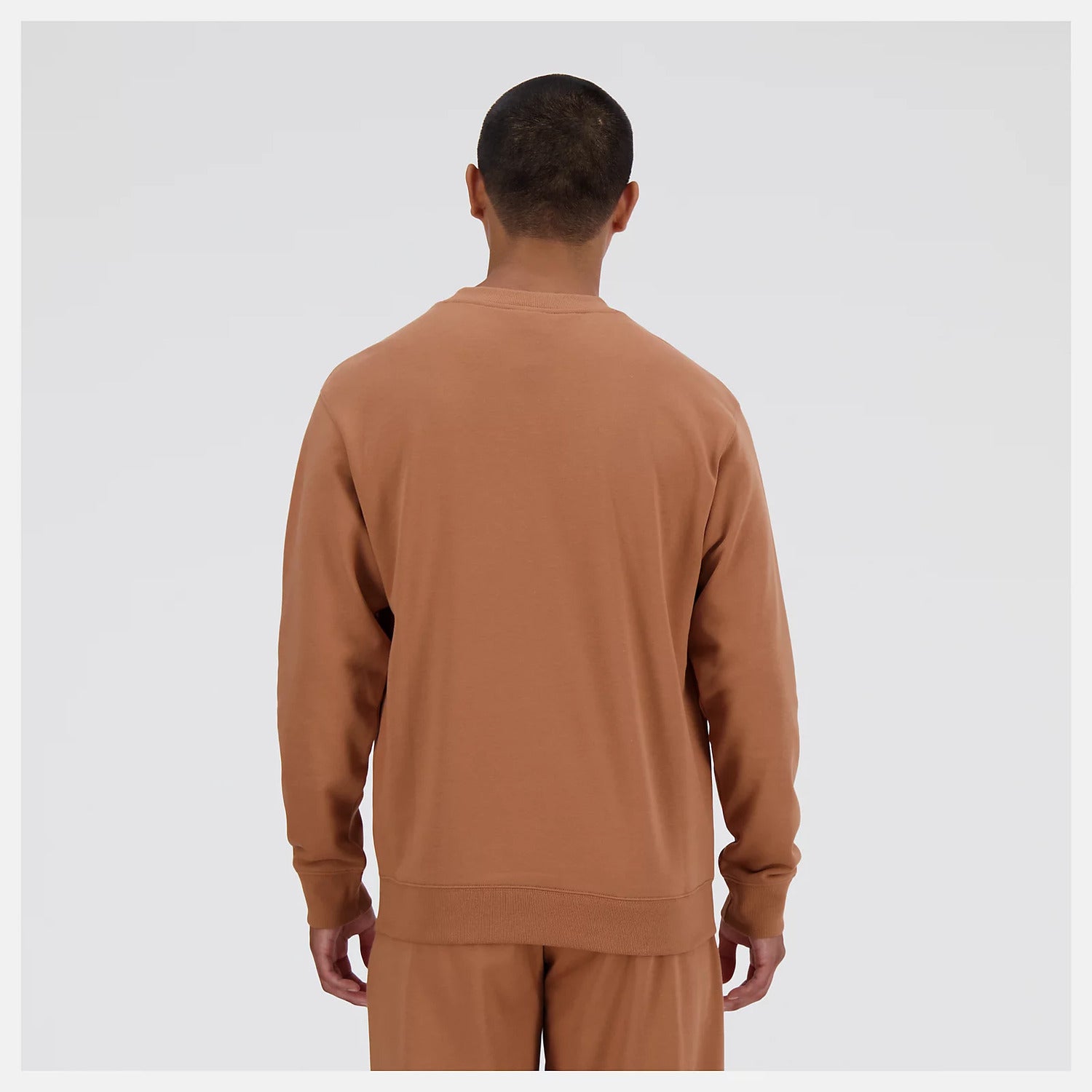 New Balance Felpa Girocollo Sport Essentials French Terry Crew Uomo Walnut