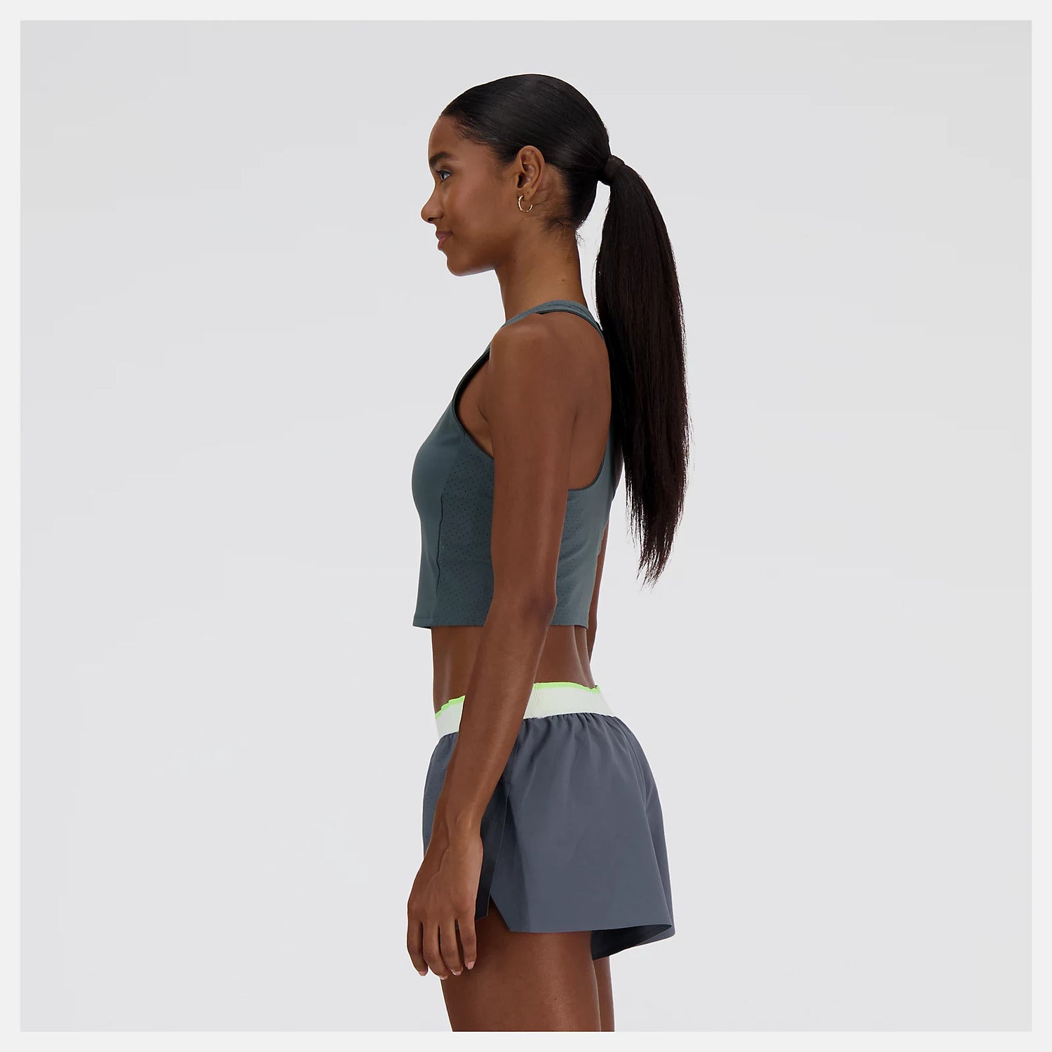 New Balance Top Sleek Race Day Fitted Donna Graphite