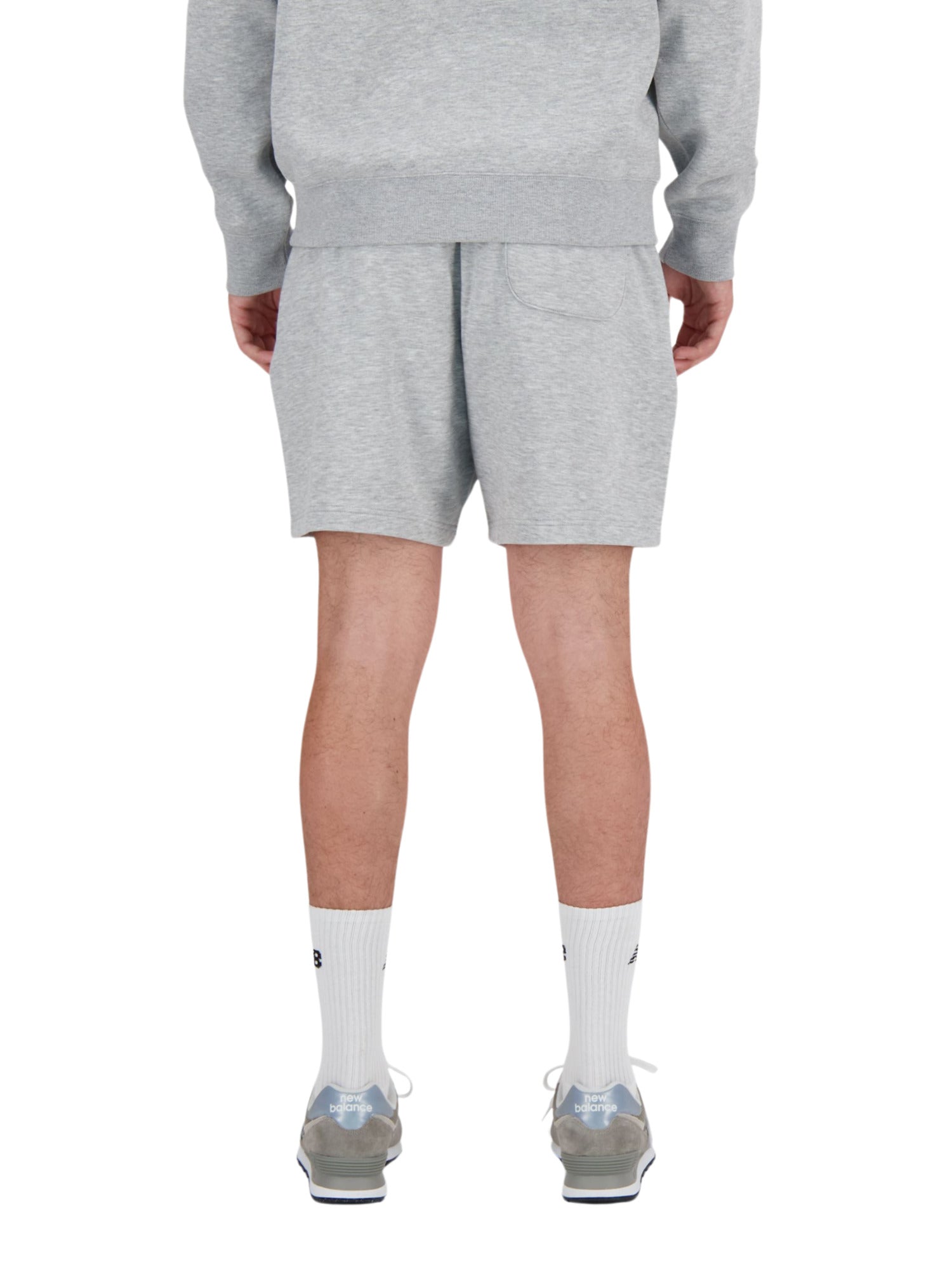 New Balance Pantaloni Corti French Terry Short Uomo Grey