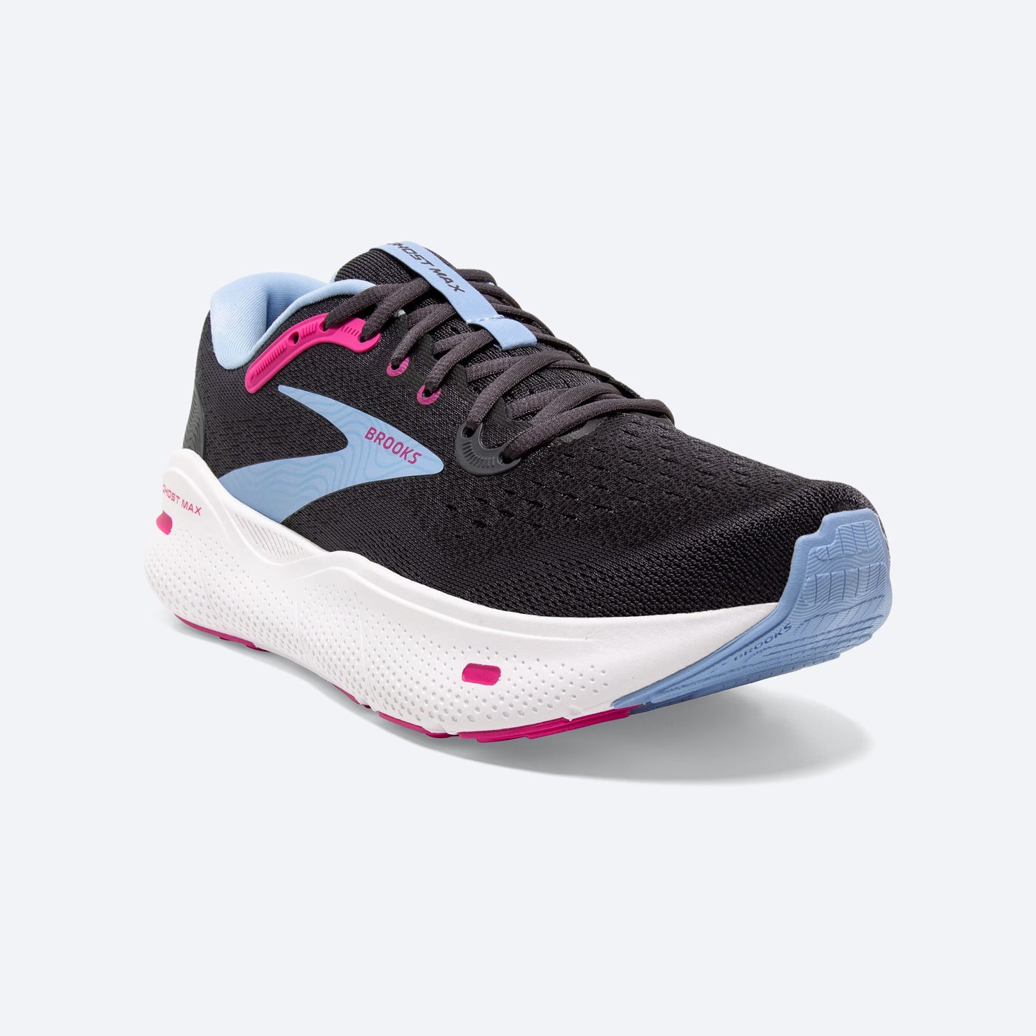 Brooks Scarpe da Running Ghost Max Donna Ebony Open Air Lilac Rose