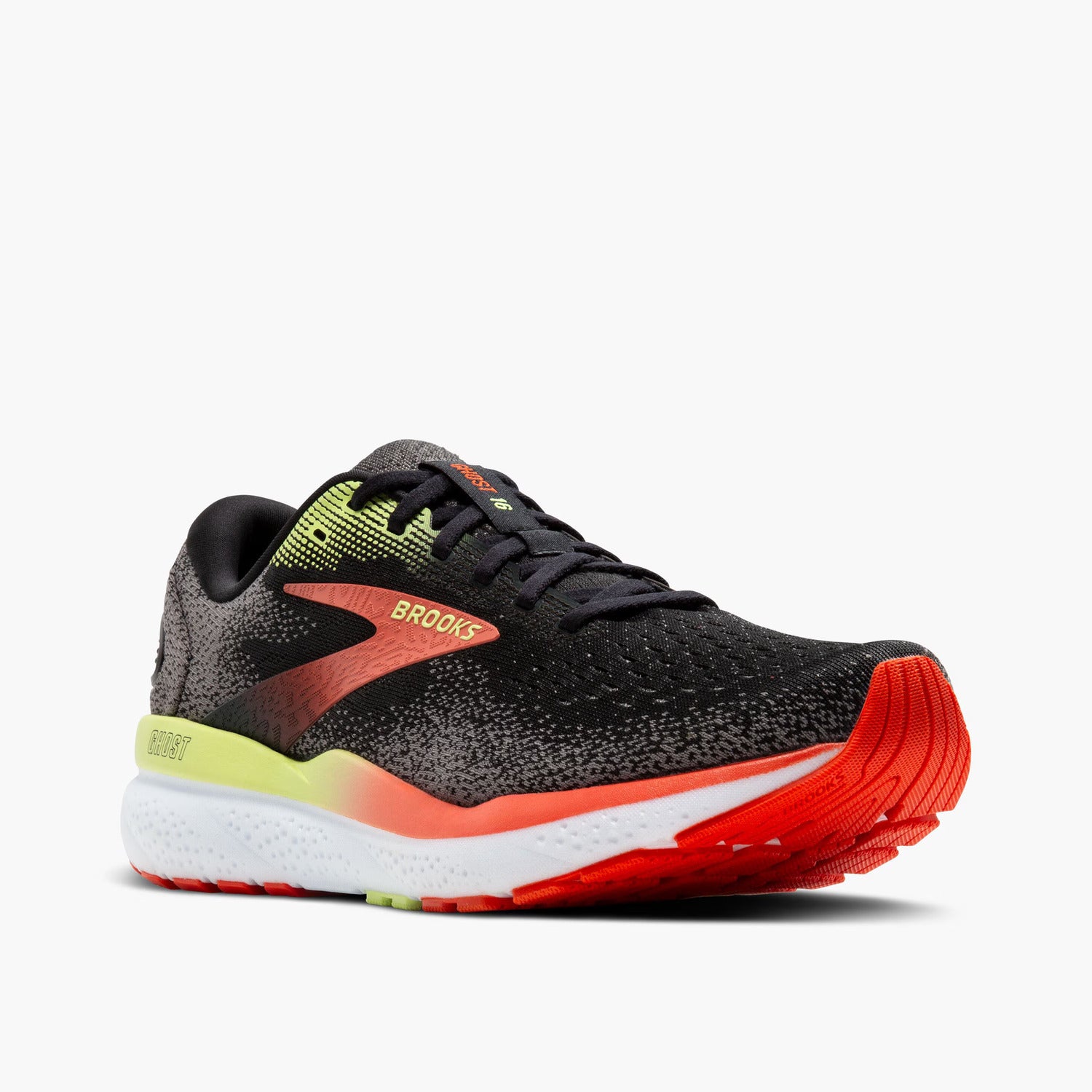 Brooks Scarpa da Running Ghost 16 Uomo Black Mandarin Red Green
