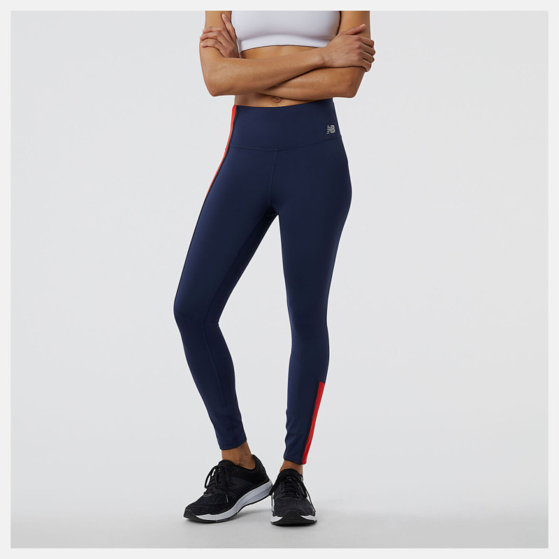 New Balance Leggins Accelerate Pacer 7/8 Tight Donna Natural Indigo