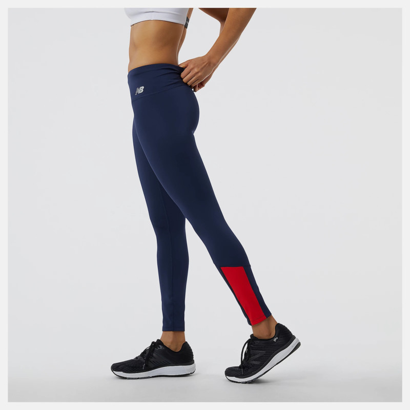 New Balance Leggins Accelerate Pacer 7/8 Tight Donna Natural Indigo