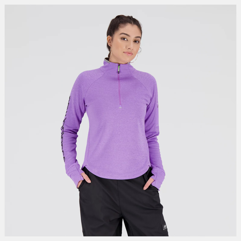 New Balance Felpa Impact Run AT Half Zip Pullover Donna