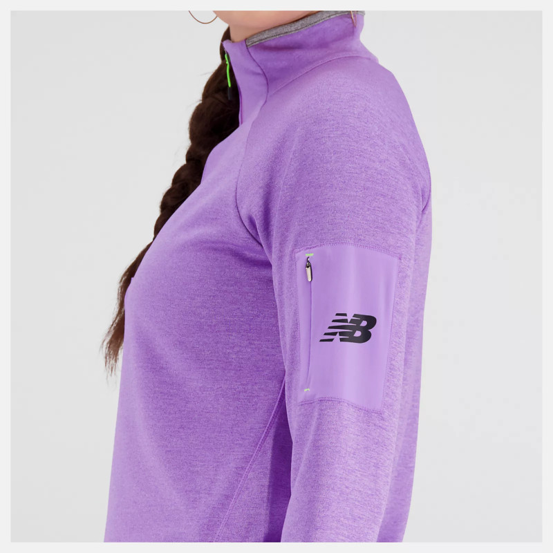 New Balance Felpa Impact Run AT Half Zip Pullover Donna