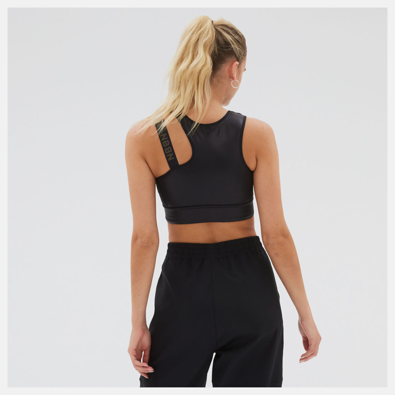 New Balance Top Q Speed Shape Shield Crop Bra Donna Nero