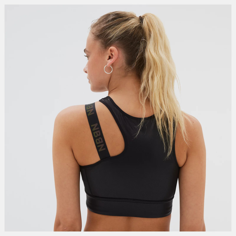 New Balance Top Q Speed Shape Shield Crop Bra Donna Nero