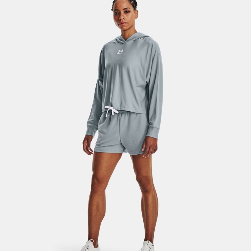 Under Armour Felpa con Cappuccio Rival Terry Oversized Donna