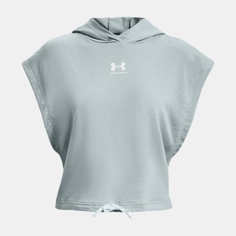 Under Armour Felpa con cappuccio a maniche corte Rival Terry Donna