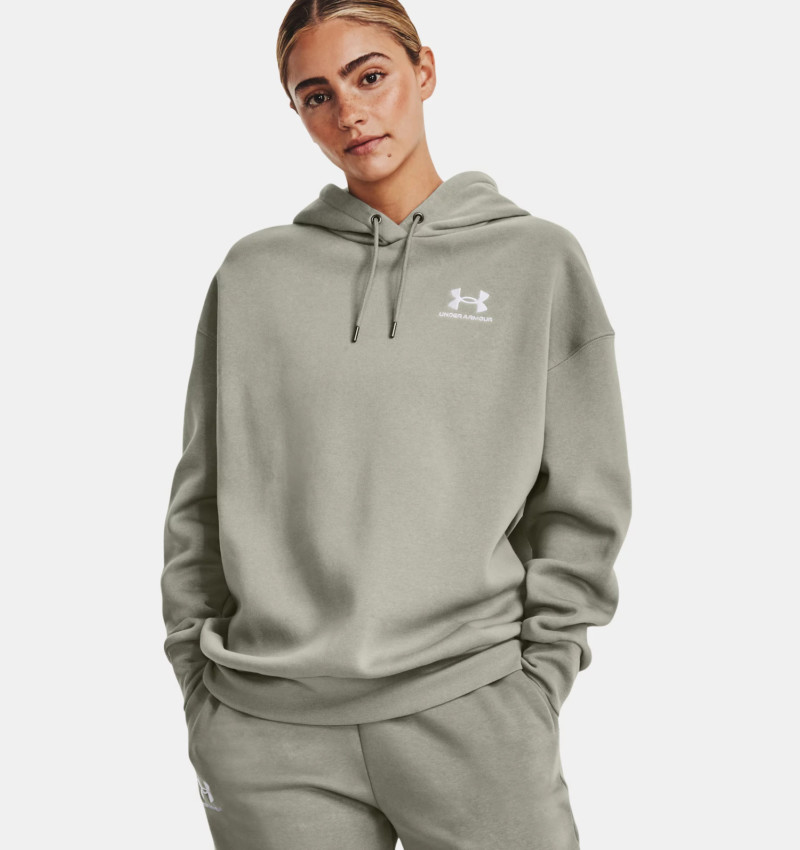 Under Armour Felpa Cappuccio Essential Fleece Oversized Donna