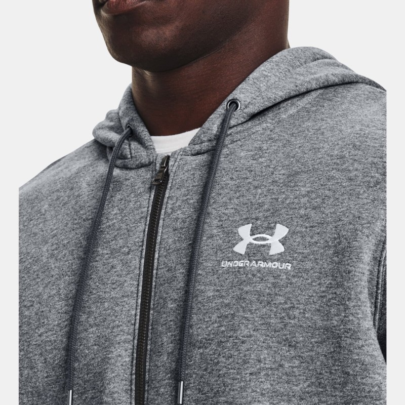 Under Armour Felpa Cappuccio Essential Fleece Aperta Zip Uomo