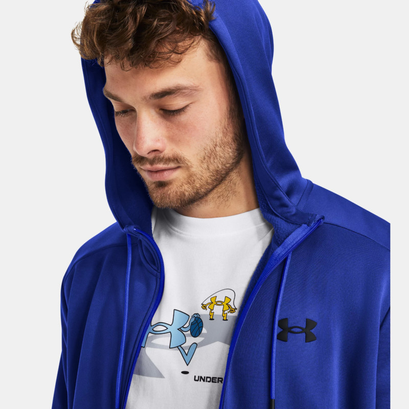 Under Armour Felpa Cappuccio Fleece Aperta Zip Uomo