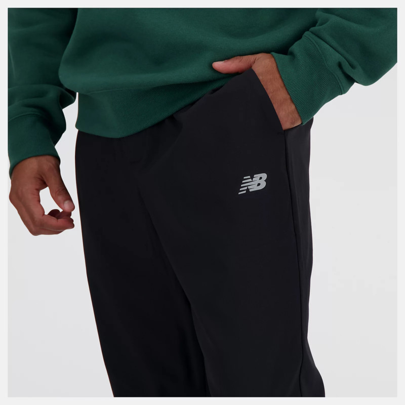 New Balance Pantalone Lungo Ac Stretch Woven Regular Uomo Black