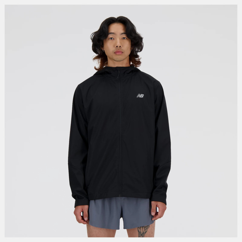 New Balance Giacca Impermeabile Athletics Water Defy Uomo Nero