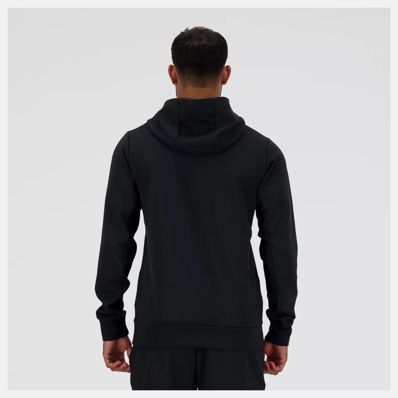 New Balance Felpa con Cappuccio Tech Knit Hoodie Uomo Nera