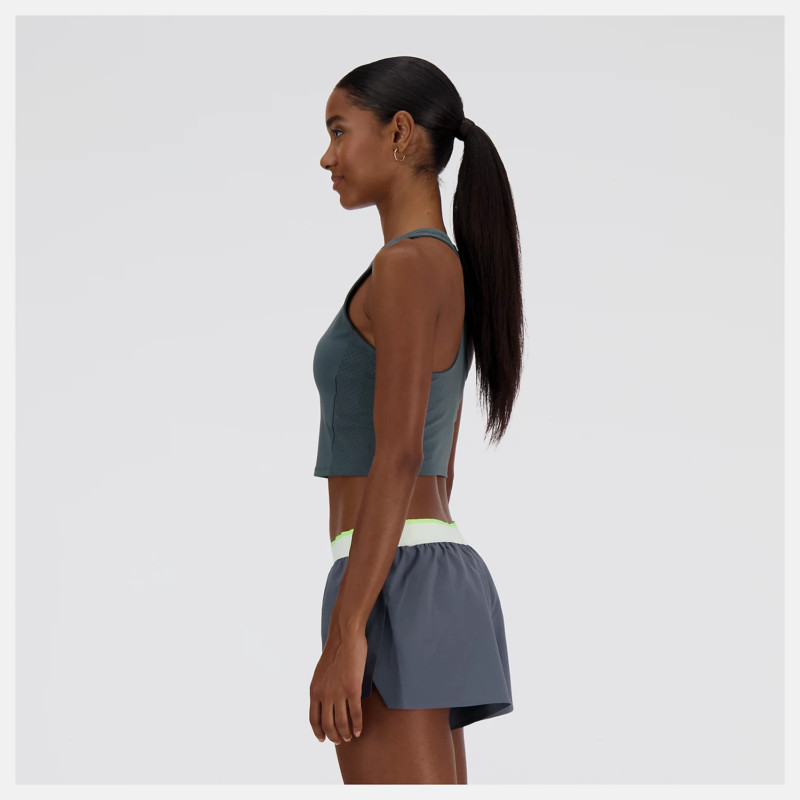 New Balance Top Sleek Race Day Fitted Donna Graphite
