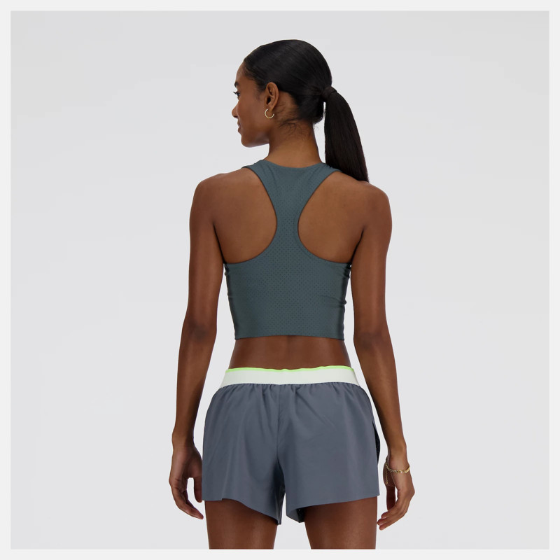 New Balance Top Sleek Race Day Fitted Donna Graphite