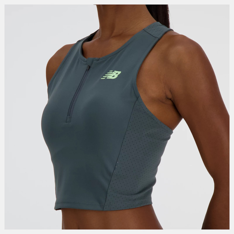 New Balance Top Sleek Race Day Fitted Donna Graphite