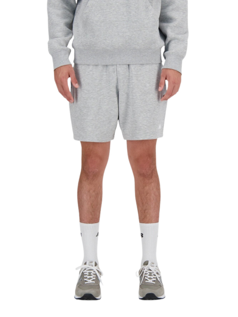 New Balance Pantaloni Corti French Terry Short Uomo Grey